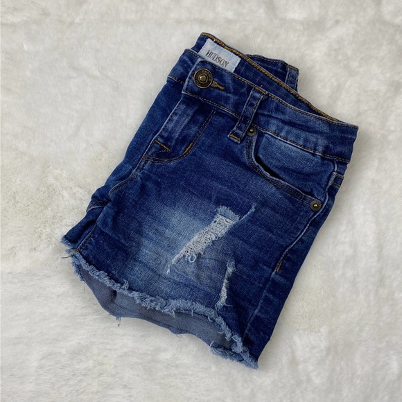 Hudson Kids Destructed Denim Shorts - Picture 3 of 6
